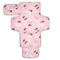 Jihqo Diaper Changing Pad Cherries with Pink Bows Portable Diaper Mat with Built-in