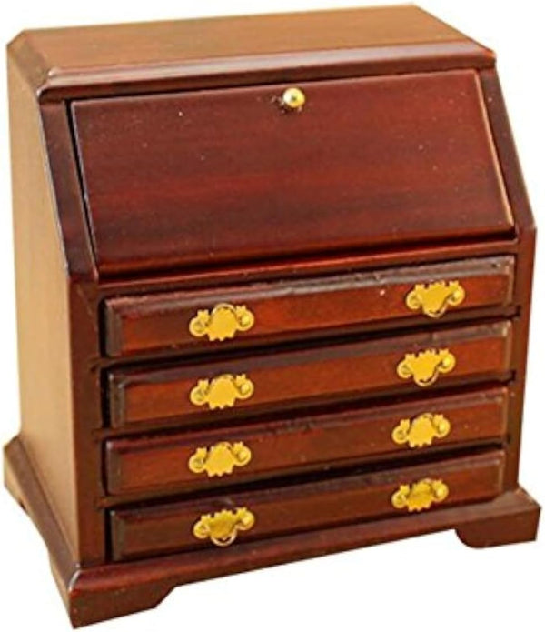 EatingBiting 1:12 Dollhouse Miniature Wooden Drawer Cabinet, Exquisite Handmade Doll Furniture Set