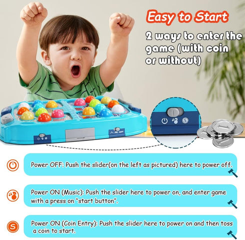 Whack Mole Game for Toddlers, Interactive Educational Toys for 3-12 Year Old Boys and Girls, Gifts with Sound and Light