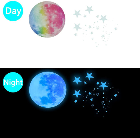Glow in The Dark Stars for Ceiling - Star Decorations for Bedroom, Kids Room Decor, Wall Stickers for Bedroom