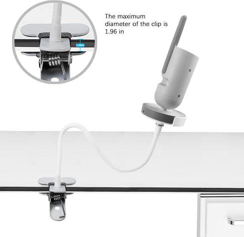 Koroao SCD973/37 /SCD923/26 /SCD921/26 Clip Clamp Mount for Philips Avent Connected Baby Monitor (White)