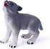 UANDME 4pcs Wolf Toy Figurines Set, Arctic Wolf Family Cake Topper Toy Gift for Kids (White)