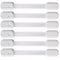 6 Pack Vmaisi Multi-Use Adhesive Straps - Childproofing Cabinet Latches for Drawers, Fridge, Toilet Seat (White)