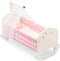 Pithfor Wooden Baby Doll Crib Set, Baby Doll Bed Toys for 18