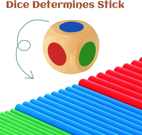 Keep It Steady Fun Family Games for Kids and Adults, Balance & Patience Training Wooden Stick Toys