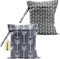 BQXH 2Pcs Arrow Print Wet Bags, Wet Dry Bag Reusable Zipper Pouch for