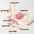 6 In1 Set Baby Bottle Brush Kit,Portable Silicone Bottle Brush Cleaner with Straw Brush,Nipple Brush,Drying Rack,Soap