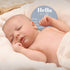 NQEUEPN 5.9 Inch 22404 Wooden Baby Announcement Sign, Hello World Newborn Sign Birth Announcement Signs Baby Name