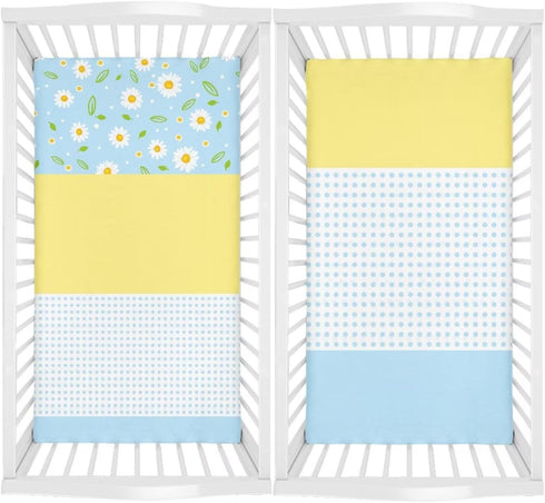 Set of 2 Crib Sheets for Boys, Girls - Fitted Crib Mattress