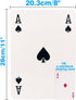 Yuanhe Jumbo Giant Playing Card Deck - 8X11 Inch Large Oversized Cards for Kids, Adults, Casino Party