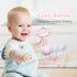 Teething Toys for Babies 6-12 Months, 2-in-1 Rattle and Teether Toy for Soothing Sore Gums, Food Grade Silicone