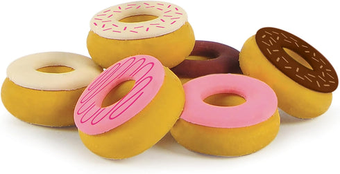 Genuine Fred Sweet Mistakes Donut Erasers - Set of 6 Vanilla Scented Fun for School or Home