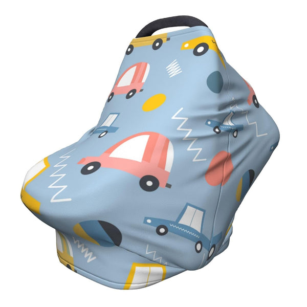 Schgap Cartoon Cars Car Seat Cover Canopy for Baby Nursing Cover Breastfeeding Baby