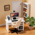 1:12 Set 14pcs DIYDEC Scale Miniatures Office Desk Dollhouse Office Including Mini Computers Desks Office Chair