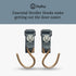 Huhu Essential Stroller Hooks - Lightweight Aluminum Stroller Bag Hook with Adjustable Straps, Matte Gold S-Hooks