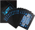 SFALCI 1pc Waterproof Plastic Poker Playing Cards PET Table Games Halloween/Thanksgiving Day (Blue x Silver)