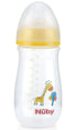 1 Pack 1 Nuby Wide Neck Bottle with Anti-Colic Air System, Colors/Prints May Vary, of Bottle
