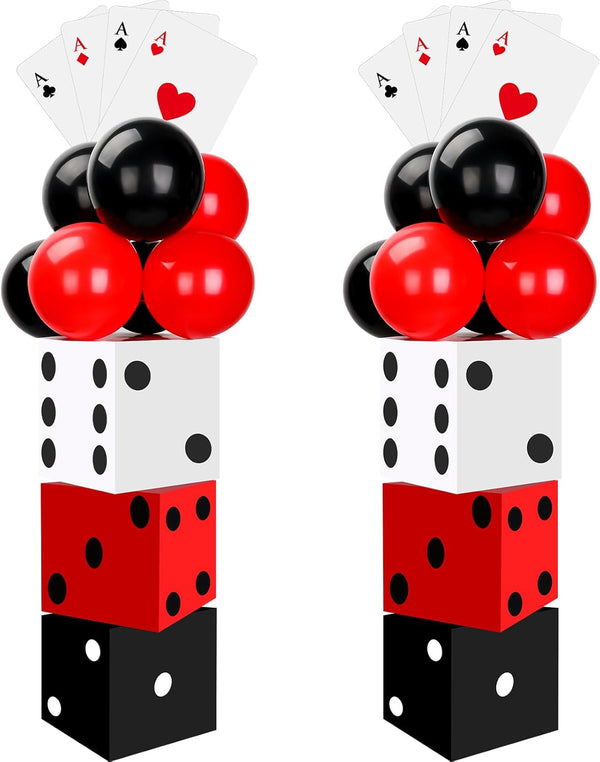 Hollowfly 54 Pcs Casino Theme Party Decoration Including 6 Pcs 11inch Large Casino