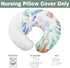 Colorful Ocean Animals Baby Nursing Pillow Covers for Boy Girl Whale Turtle Jellyfish Sea Horse Weeds Nursery