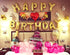 TONIFUL 3D Gold Happy Birthday Banner with Ribbon Straw, 16 Inch Mylar Foil Letters for Kids & Adults Birthday Supplies