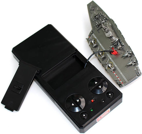 Tipmant Military Remote Control Aircraft Carrier Model RC Boat Ship, Electric Water Toy - Silver (2.4G No Antenna)