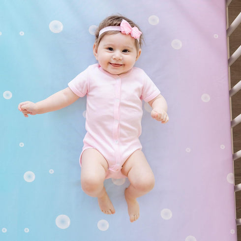 4 Set Sets Pieces Crib Bedding for Baby Boys Girls, Infant Toddler Nursery Baby Bedding Includes Cartoon Quilt, Fitted