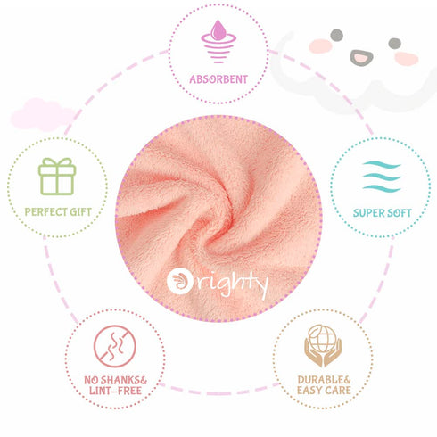 20 10 Inch 8 Pack Orighty Burp Cloths, Super Soft & Highly Absorbent Coral Fleece, x Gentle & Large Burp Rugs for Baby