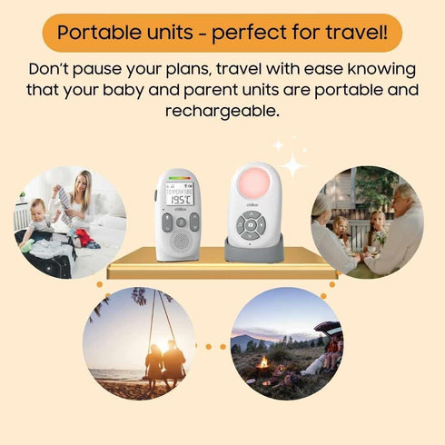 CHILLAX 360 4-in-1 6.0 Baby Audio Monitor | Digital Baby Monitor with Night Light, Sound Machine, Temperature Sensor