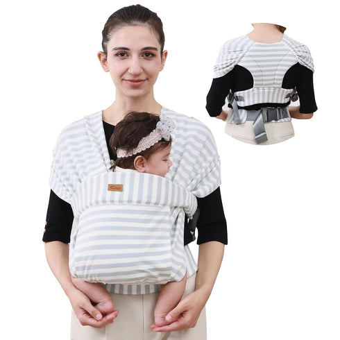 CUBY Newborn Baby Wraps Carrier, Easy to Wear Front Newborn Carriers, Adjust
