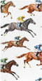 CZXW Horse Racing Jockeys Crib Sheets Fitted 52" x 28" Natural Cotton Soft