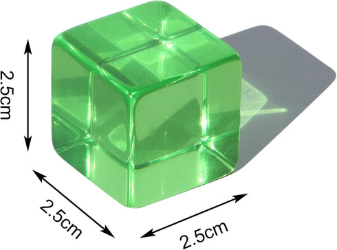 Rainbow Acrylic Gem Cubes - 10-Pcs Educational Sensory Training Crystal Toys for Children, Learn Color and Stacking