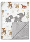 BOPRIO Baby Blankets for Unisex Boys Girls, Super Soft Nursery Minky Blankets