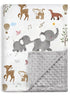 BOPRIO Baby Blankets for Unisex Boys Girls, Super Soft Nursery Minky Blankets