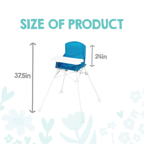 Regalo My Portable High Chair, Foldable High Chair for Babies & Toddlers, Indoor/Outdoor Baby Chair, Travel High Chair