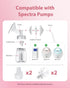 S1/S2/9 2Pcs 2Pcs 29mm Pump Parts Compatible with Spectra Plus, Duckbill Valves and Flange (Not Original Spectra