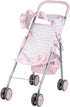 Adora Baby Doll Stroller with Umbrella Shade & Ruffle Trim, Adjustable Sun