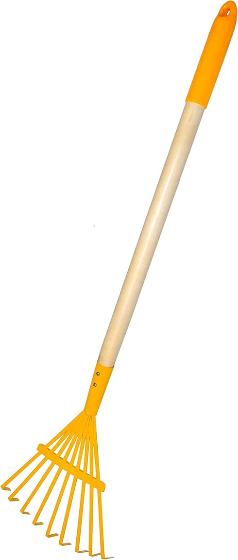 Set 4-Piece, 5yr+ JustForKids Kids Garden Tool Toy, Rake, Spade, Hoe and Leaf Rake, reduced size , made of sturdy steel