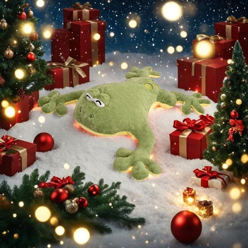 Huniupore (47.2in) Large Frog Stuffed Animal Green Frog Plush Toy Frog Plushies Hugging Pillow Gift for Boys Girls