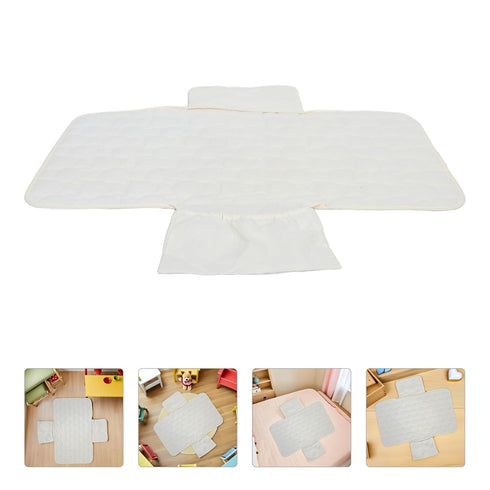 SHOWERORO Portable Foldable Changing Pad Waterproof Cotton Diaper Mat Travel Reusable Washable Changing Pad
