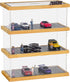 1/64 Scale Display Case, 3-Tiers Diecast Car Garage Display Case with 15 Parking Space and Acrylic Cover