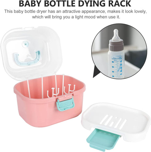 Countertop Kisangel Baby Bottle Drying Rack High Capacity Bottle Dryer with Detachable Hollow Drain Net and Pacifier