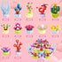 WODMAZ 24 Packs Valentines Day Cards with Plant Building Blocks, Succulents Flower Toys Valentines Day Gifts for Kids
