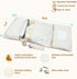 Portable Baby Bag Organizer - Quilted Mini Diaper Bag with Stroller Straps, Travel Set for Boys and Girls, Cream