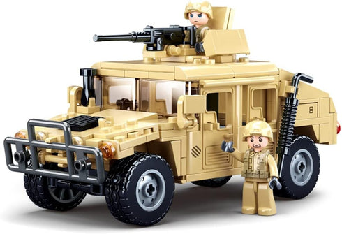 Military Vehicle Building Toy for Ages 6-12+, Army Battle Brick Car Model with 2 Soldier Figures, Toys Gifts for Kids