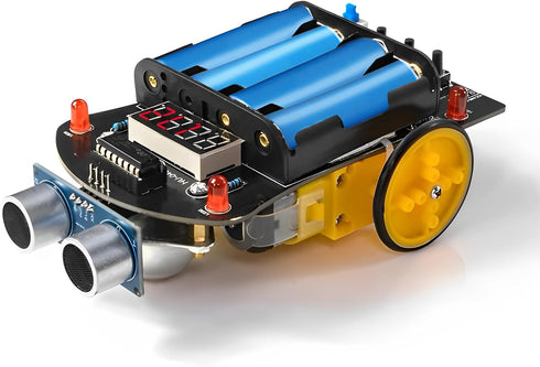 DIY Smart Car Soldering Practice Kit, Small Car Robot DIY Soldering Kits,