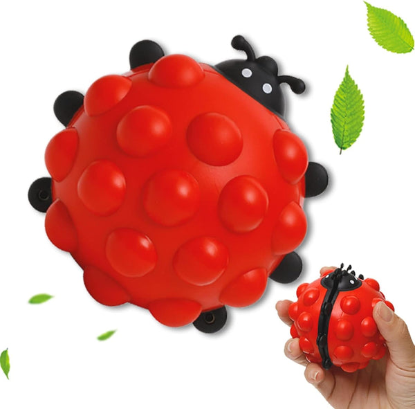 Anboor Pop Fidget Toy, 2 PCS Ladybug Squishies Sensory Bubble Popper Toys