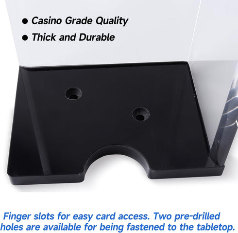 GSE 8 Deck Clear Acrylic Blackjack Discard Trays, Casino Grade Holder for Blackjack