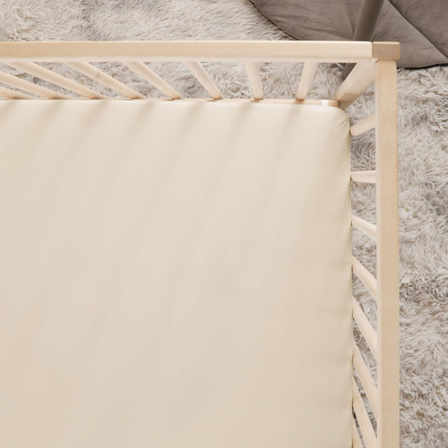 GRSSDER Mini Crib Sheets Fitted, Pack and Play Sheets 2 Pack, Ultra Soft Stretchy Pack N Play Sheets, Universal Fit for Playard Mattress, Jersey Crib Sheets Neutral for Boys and Girls, Beige/Gray by GRSSDER