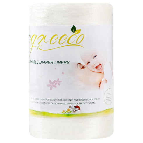 wegreeco Unscented Diaper Liners,Fragance Free and Chlorine Free - 100 Sheets Per