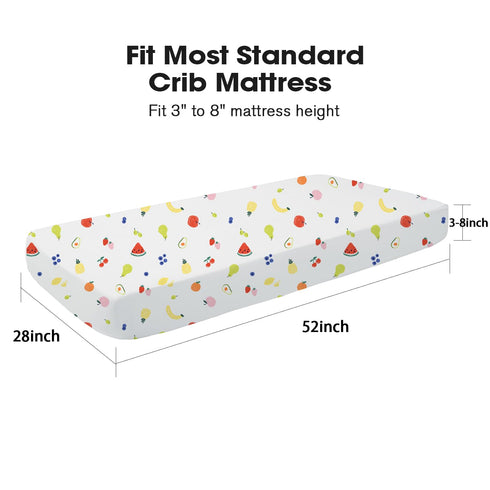 2 Pack Set, Little Grape Land Crib Sheets for Boys and Girls, Baby Neutral Crib Fitted Sheets for Standard Crib